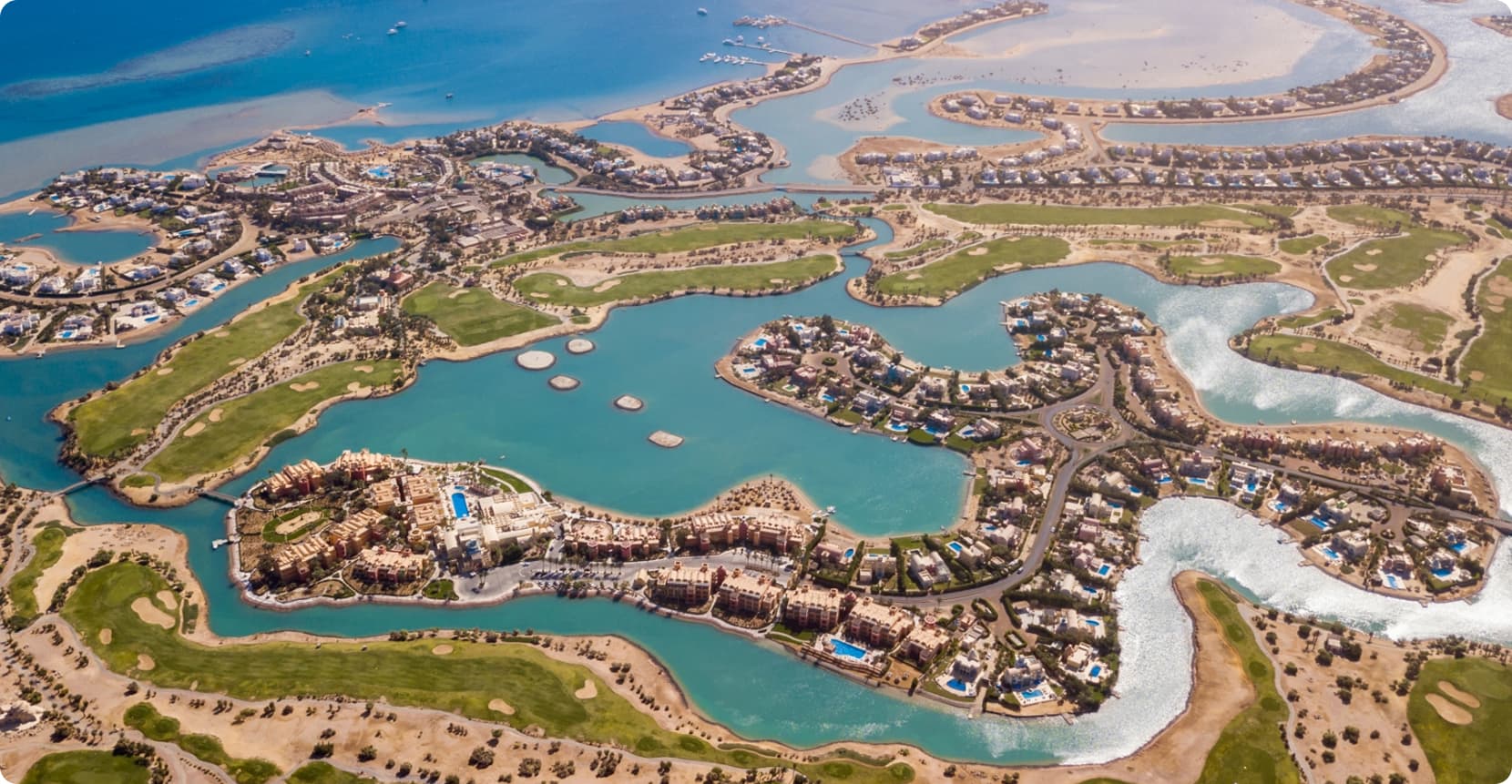 Orașul resort El Gouna lângă Hurghada